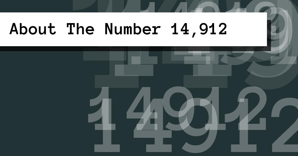 About The Number 14,912