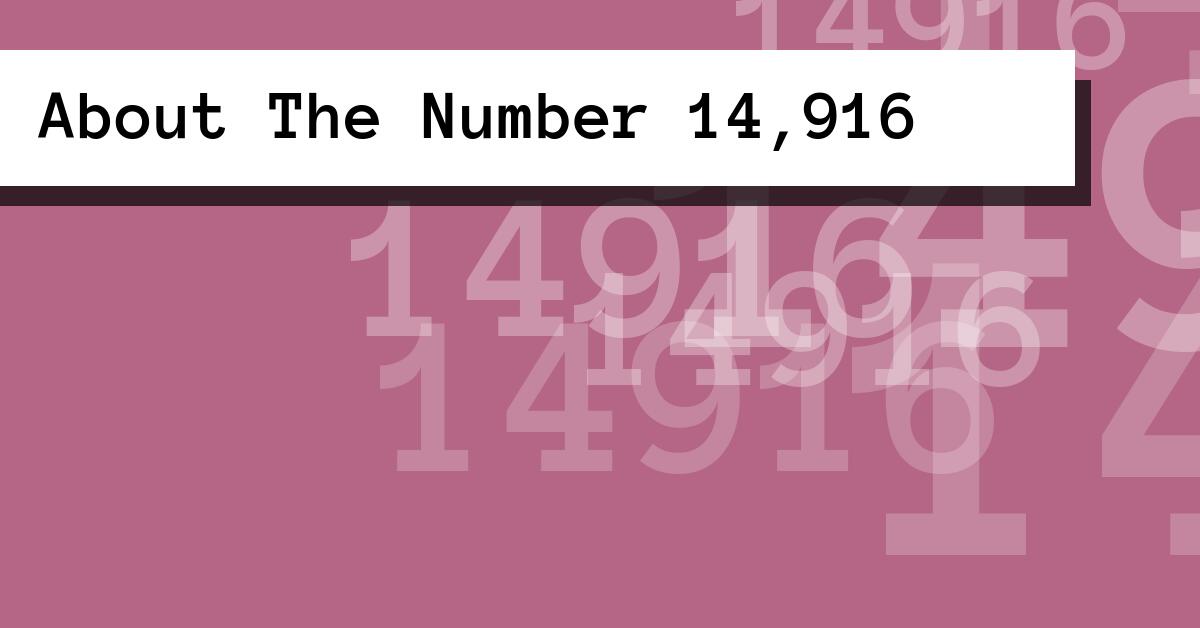 About The Number 14,916
