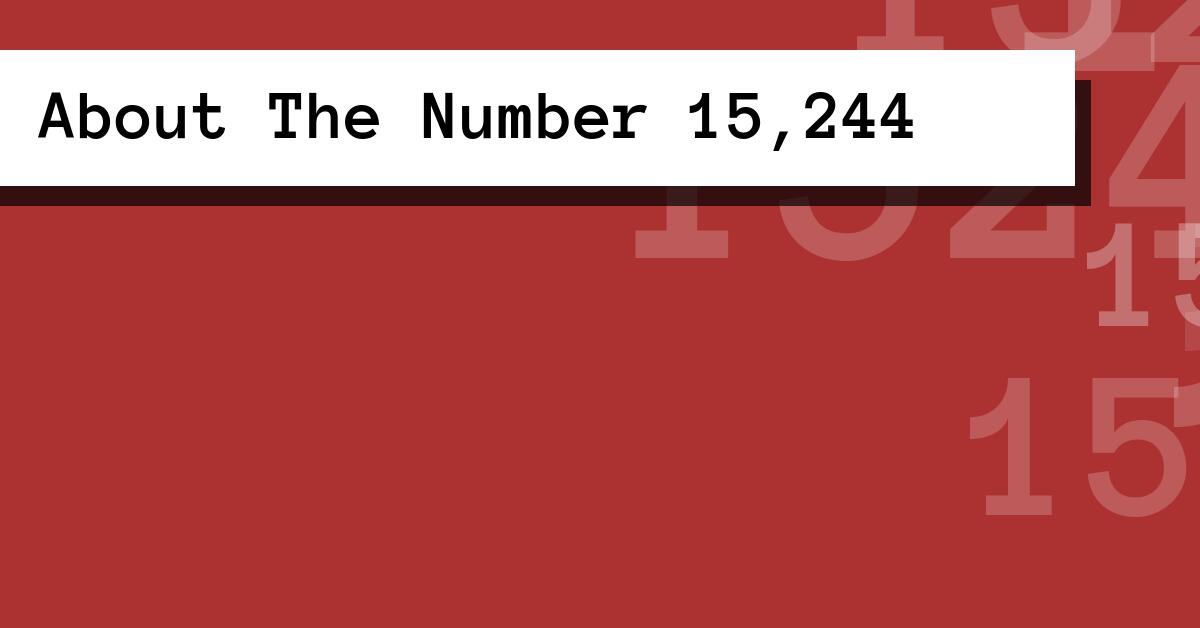 About The Number 15,244