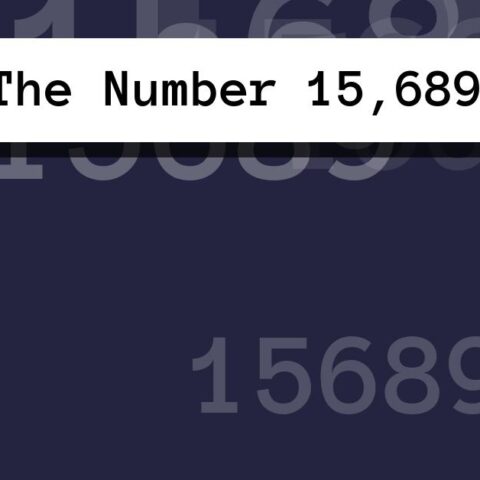 About The Number 15,689