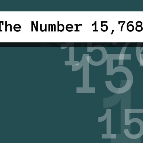 About The Number 15,768