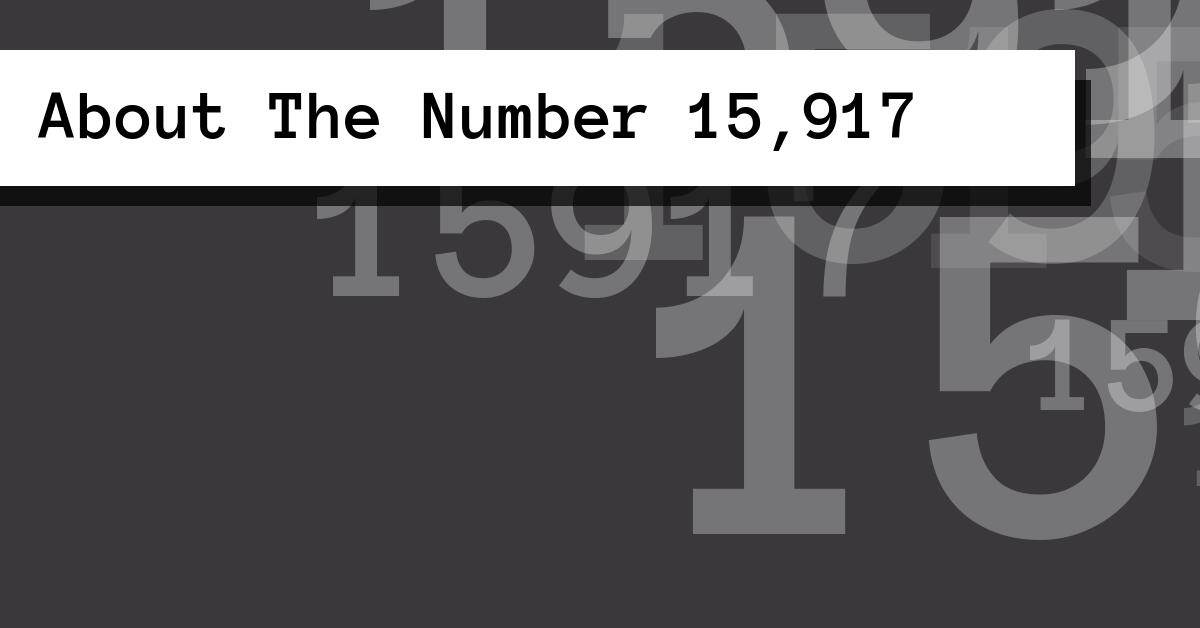 About The Number 15,917