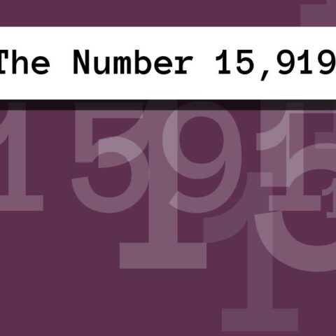 About The Number 15,919