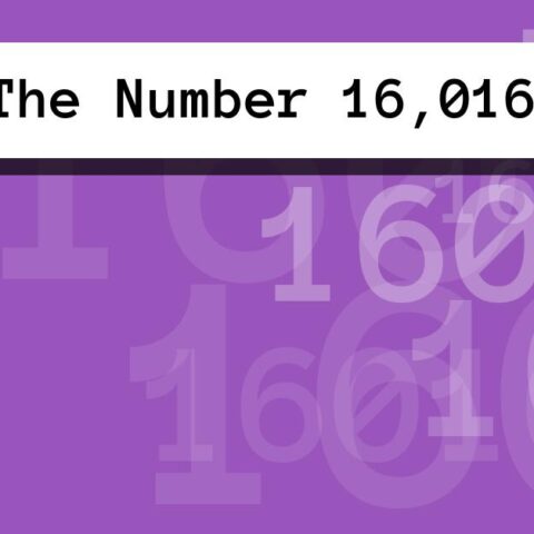 About The Number 16,016