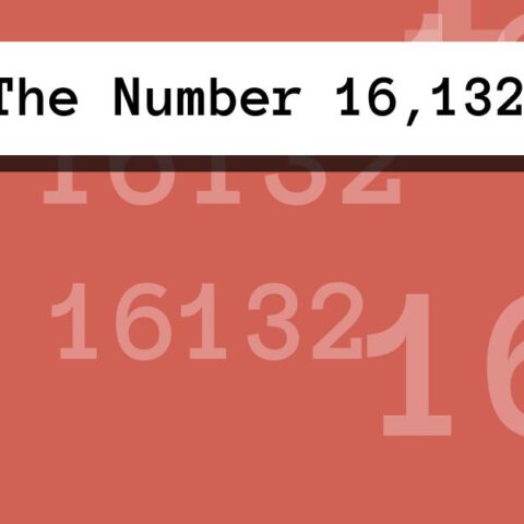 About The Number 16,132