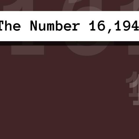 About The Number 16,194
