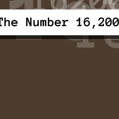 About The Number 16,200