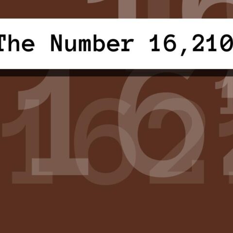 About The Number 16,210