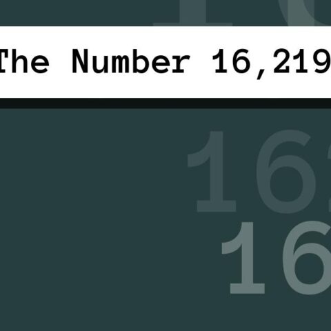 About The Number 16,219