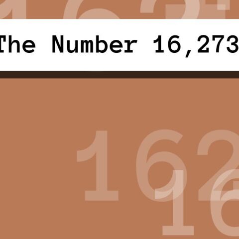 About The Number 16,273