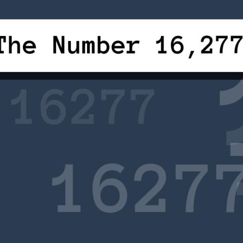 About The Number 16,277