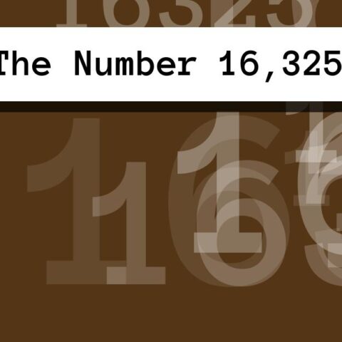 About The Number 16,325