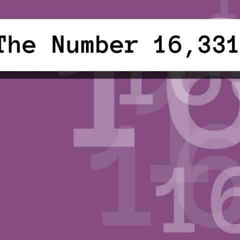 About The Number 16,331