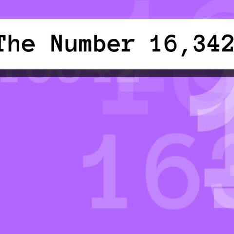 About The Number 16,342