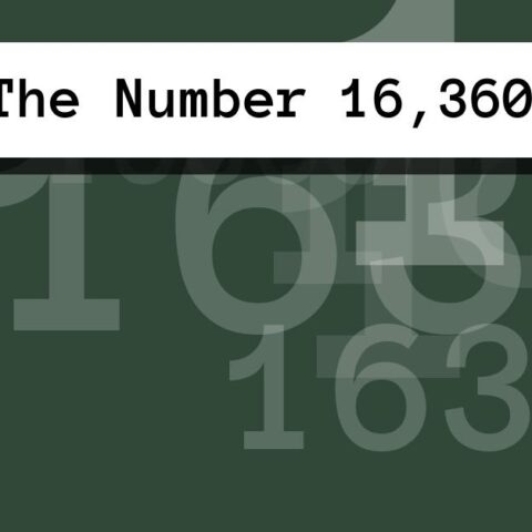 About The Number 16,360