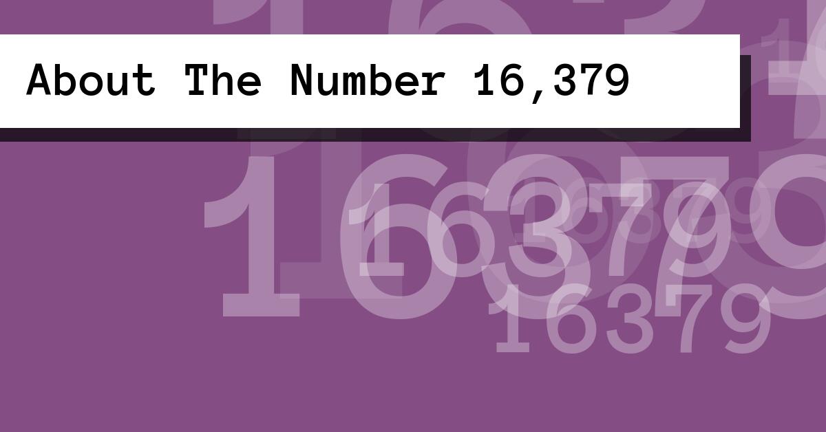 About The Number 16,379
