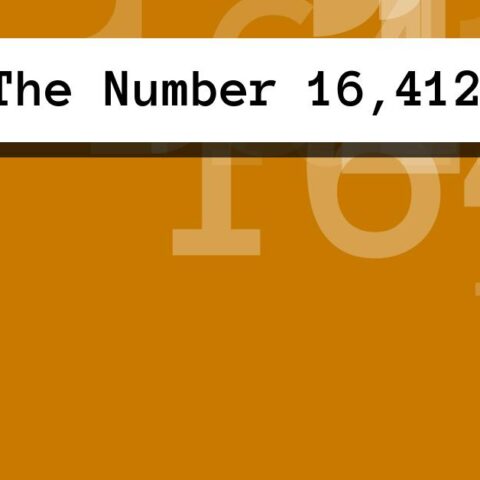 About The Number 16,412