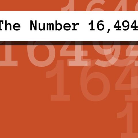 About The Number 16,494