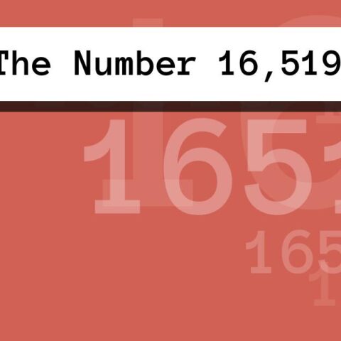 About The Number 16,519