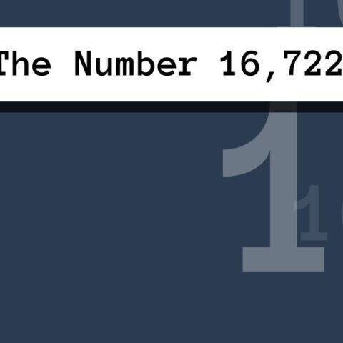 About The Number 16,722