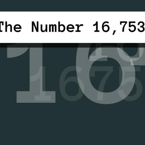 About The Number 16,753