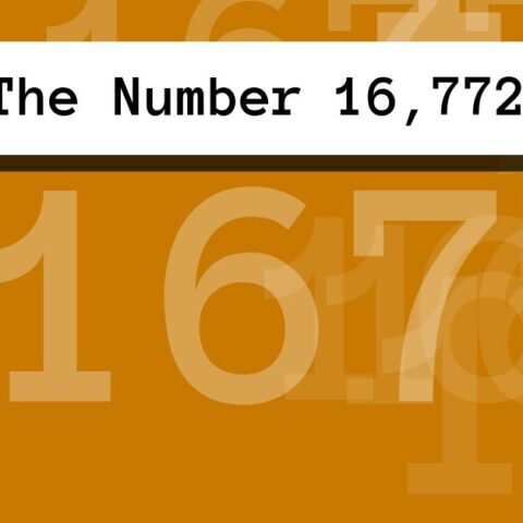 About The Number 16,772