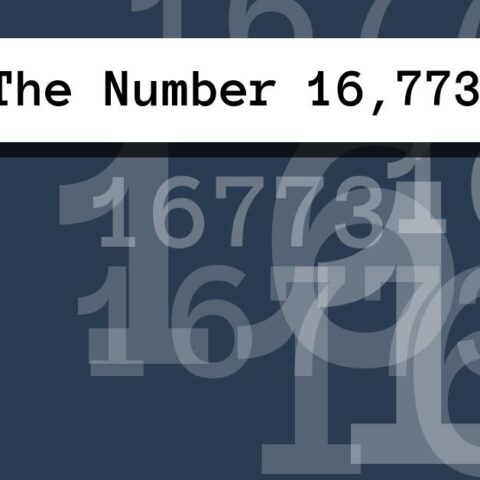 About The Number 16,773