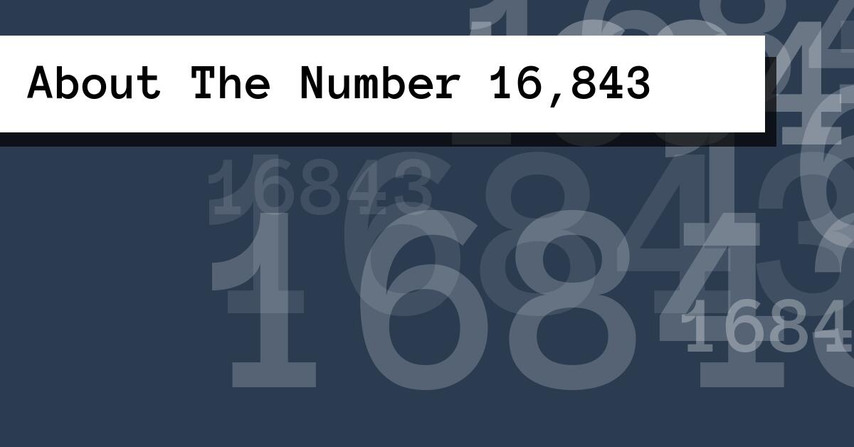 About The Number 16,843