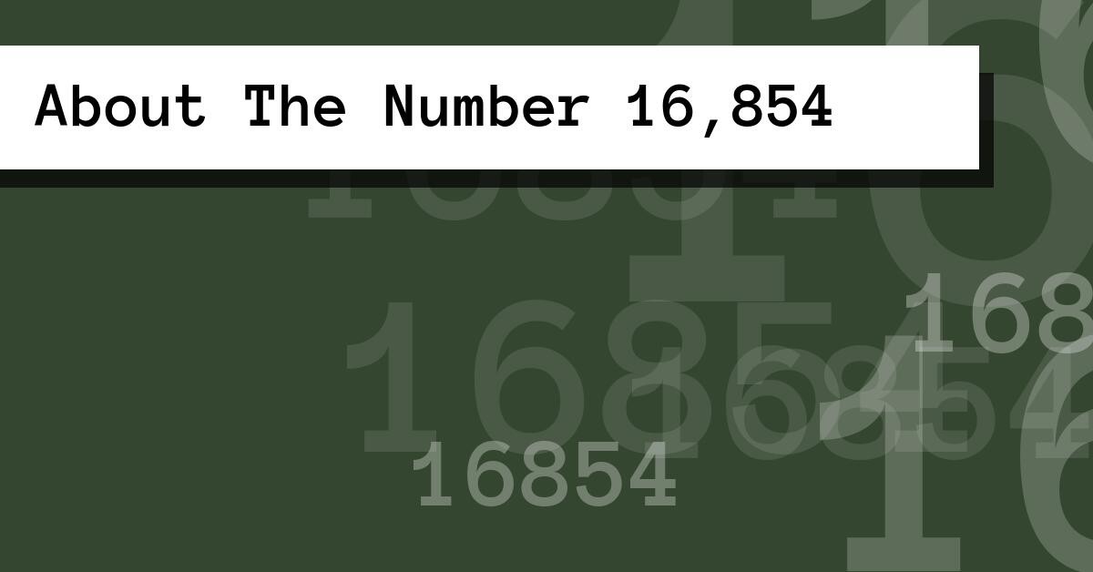 About The Number 16,854