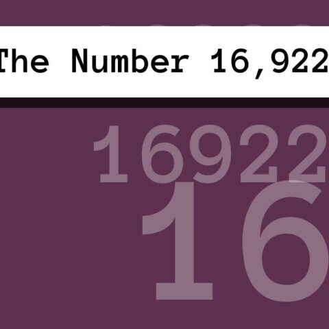 About The Number 16,922