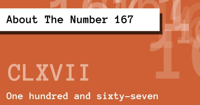NUMBER 167 FACTS visual data 6