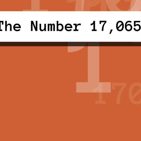 About The Number 17,065
