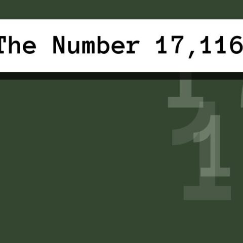 About The Number 17,116