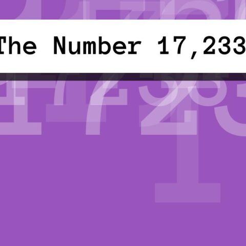 About The Number 17,233