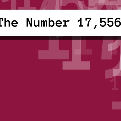 About The Number 17,556