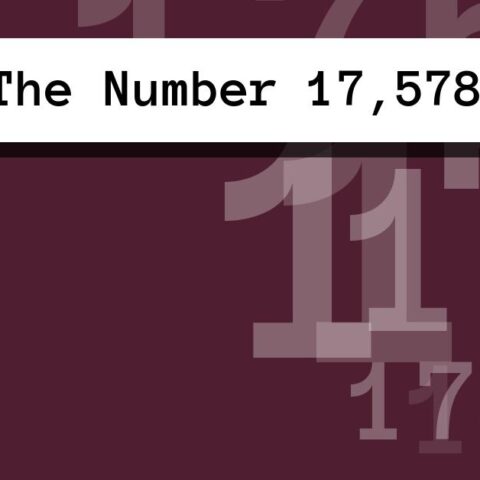About The Number 17,578