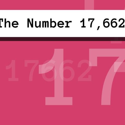 About The Number 17,662