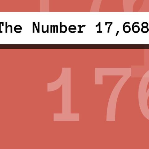 About The Number 17,668
