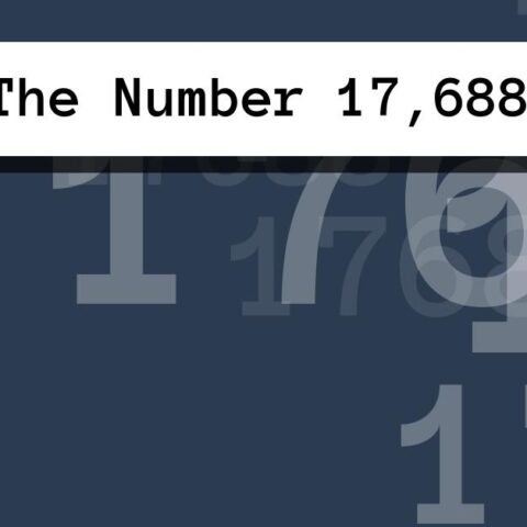 About The Number 17,688