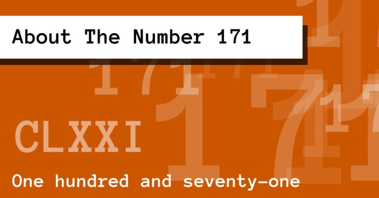 About The Number 171