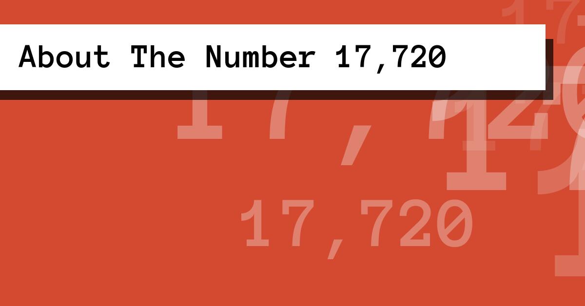 About The Number 17,720