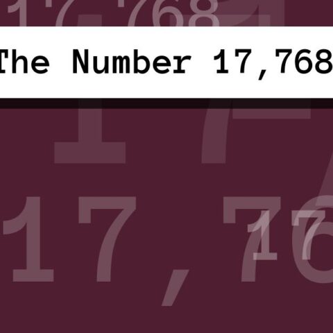 About The Number 17,768