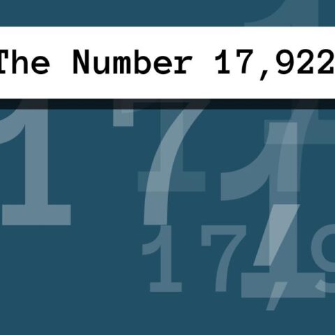 About The Number 17,922
