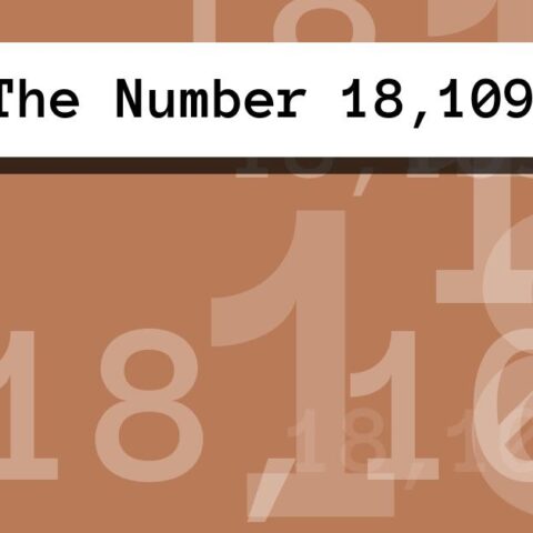 About The Number 18,109