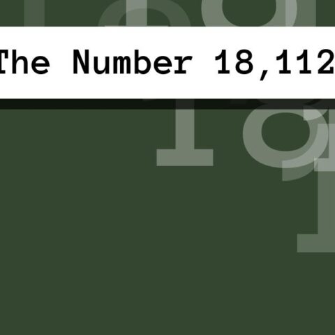 About The Number 18,112