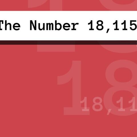 About The Number 18,115