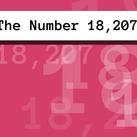 About The Number 18,207
