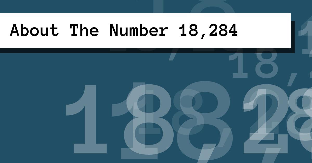 About The Number 18,284