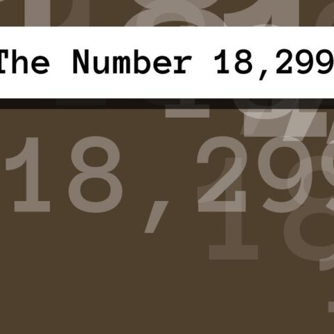 About The Number 18,299