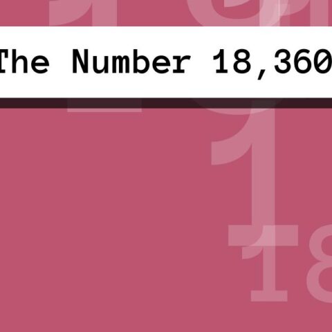 About The Number 18,360